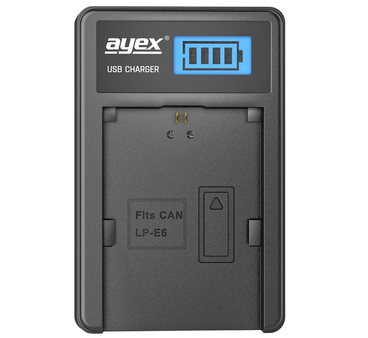 USB Ladegerät für Canon LP-E6 N,NH Akkus beleuchtetes Display Ladestandanzeige