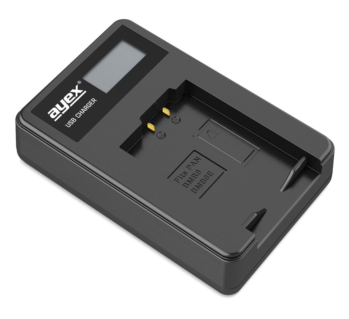 USB Ladegerät für Panasonic DMW-BMB9E Akkus beleuchtetes Display Ladestandanzeige