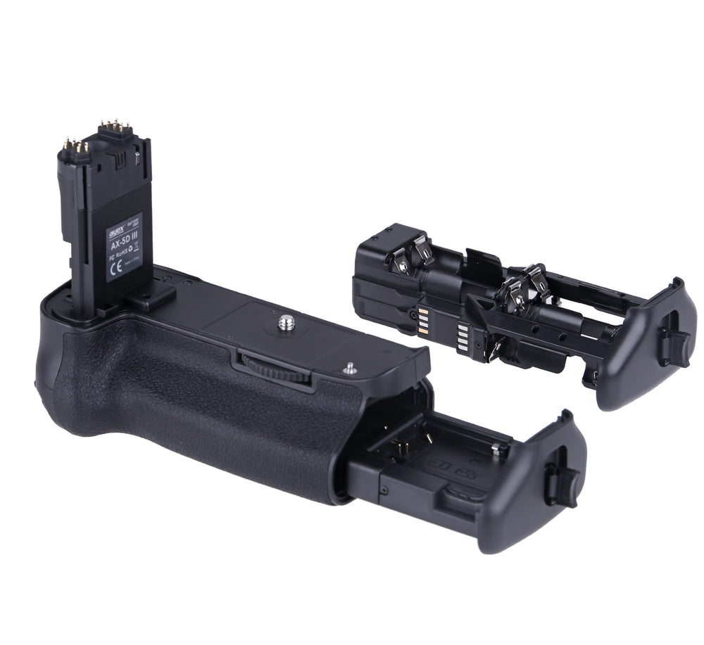 Batteriegriff Set für Canon EOS 5D Mark III + 2x LP-E6N Akku + 1x USB Dual Ladegerät wie BG-E11