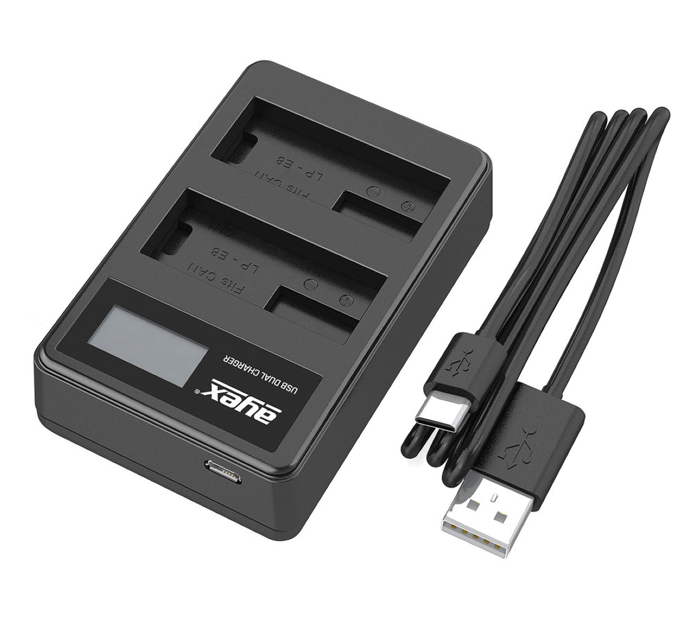 Batteriegriff Set für Canon EOS 700D 650D 600D 550D + 2x LP-E8 Akku + 1x USB Dual Ladegerät