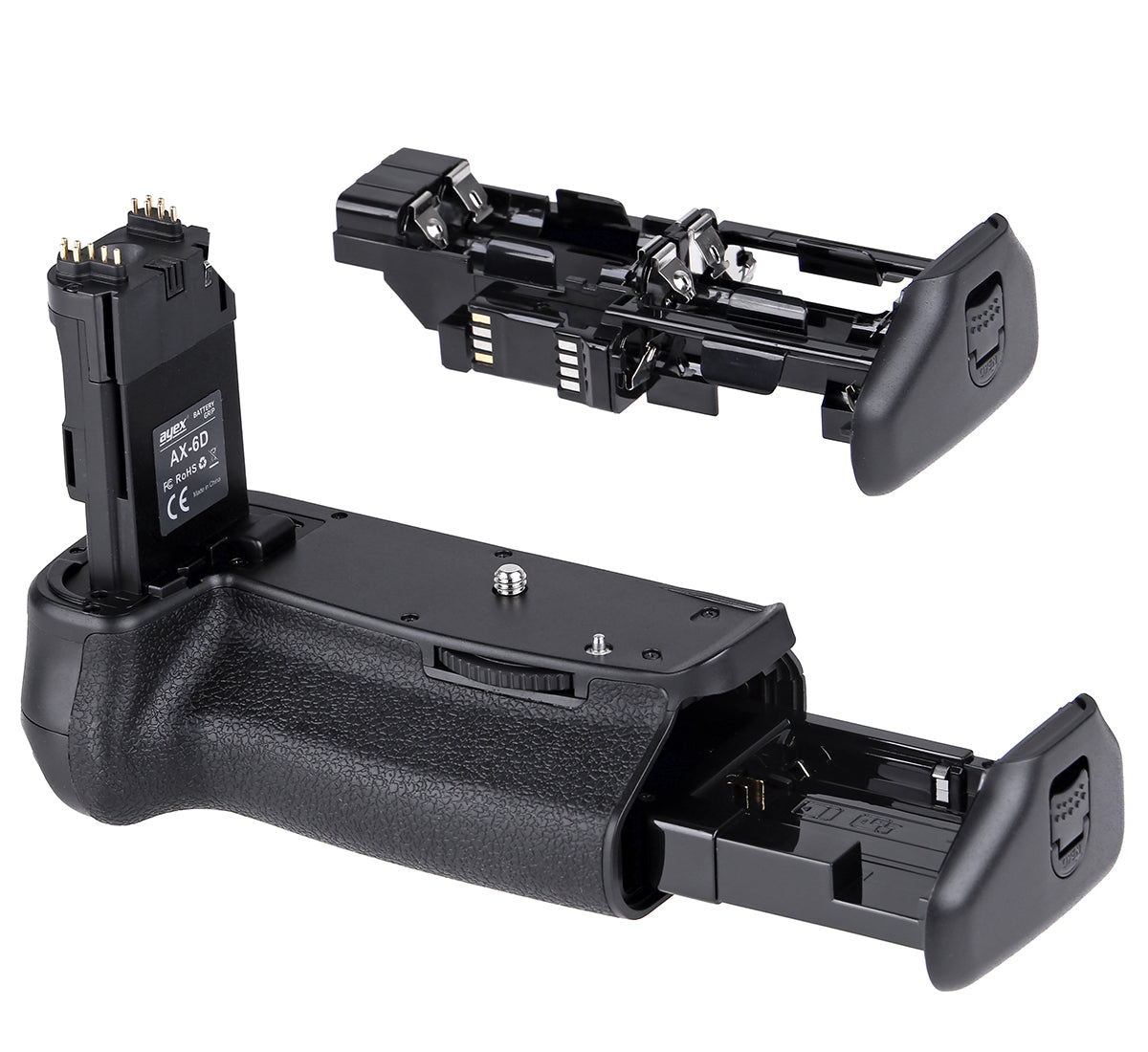 Batteriegriff Set für Canon EOS 6D + 2x LP-E6N Akku + 1x USB Dual Ladegerät wie BG-E13