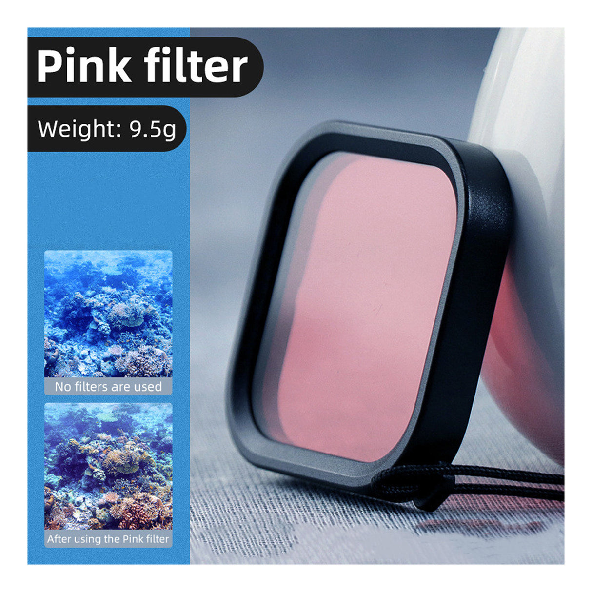 ayex Lens Filter-Set für GoPro Hero 11, 10 & 9 Perfekt für Unterwasseraufnahmen Actioncam Farbkorrektur Taucherfilter