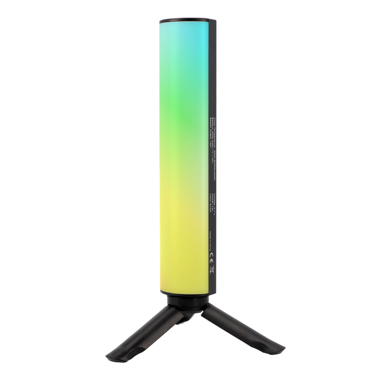 RGB LED Videolichtstab rundförmig mit 184 universellen Lichtperlen 3000mAh Akku ladbar über USB-C