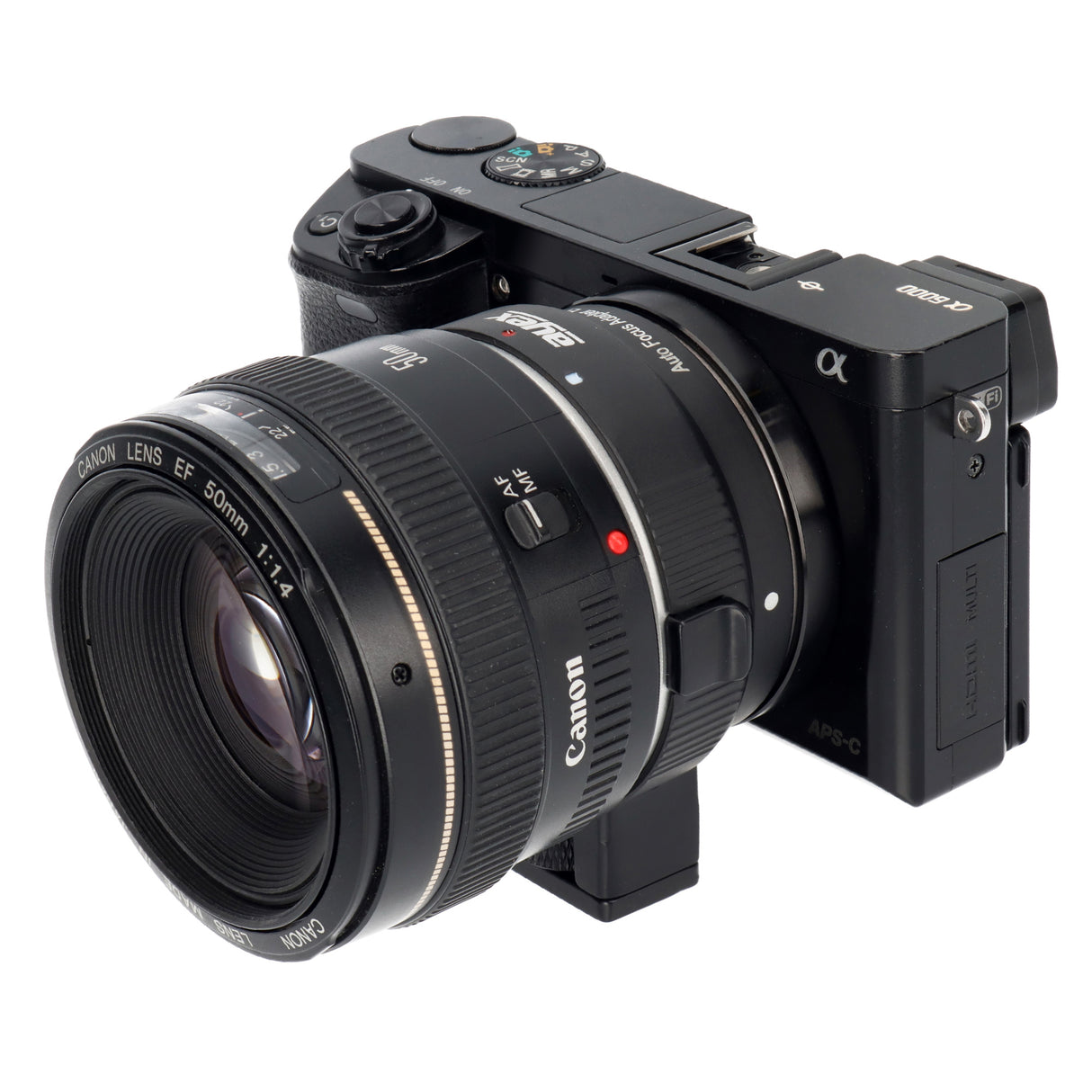 Objektivadapter AF Autofokus Canon EF/EF-S-Objektiv auf Sony E-Mount-Kamera EF-NEX II