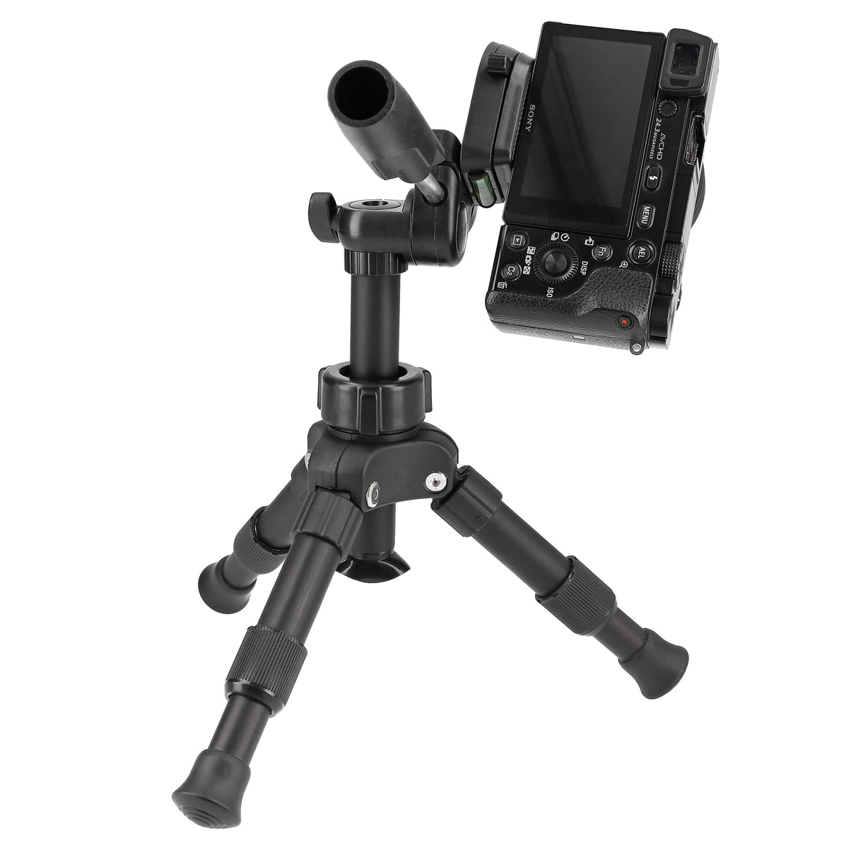 ayex Leichtes Robustes Kamera Stativ mit 3-Wege-Kopf Schnellwechselplatte & Wasserwaage Aluminium