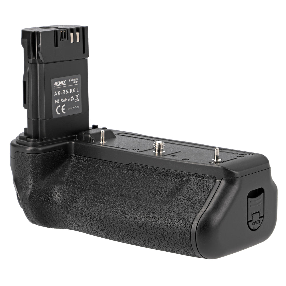 Batteriegriff für Canon EOS R5 R6 R6 Mark II wie BG-R10 Inkl. Timer-Fernauslöser + 2x LP-E6NH Akkus