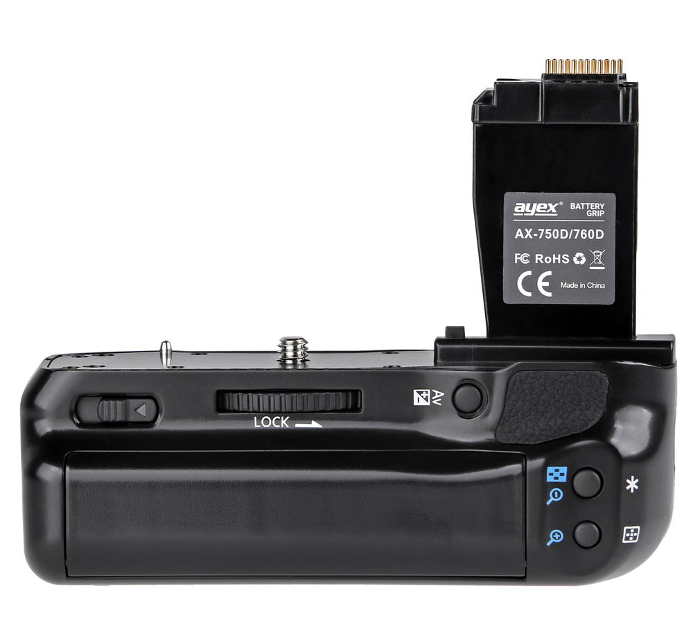 Batteriegriff für Canon EOS 760D 750D IX8 T6S T6I Ersatz für BG-E18 Optimal für Hochformat