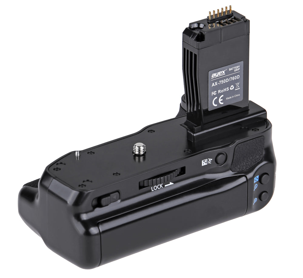Batteriegriff für Canon EOS 760D 750D IX8 T6S T6I Ersatz für BG-E18 Optimal für Hochformat