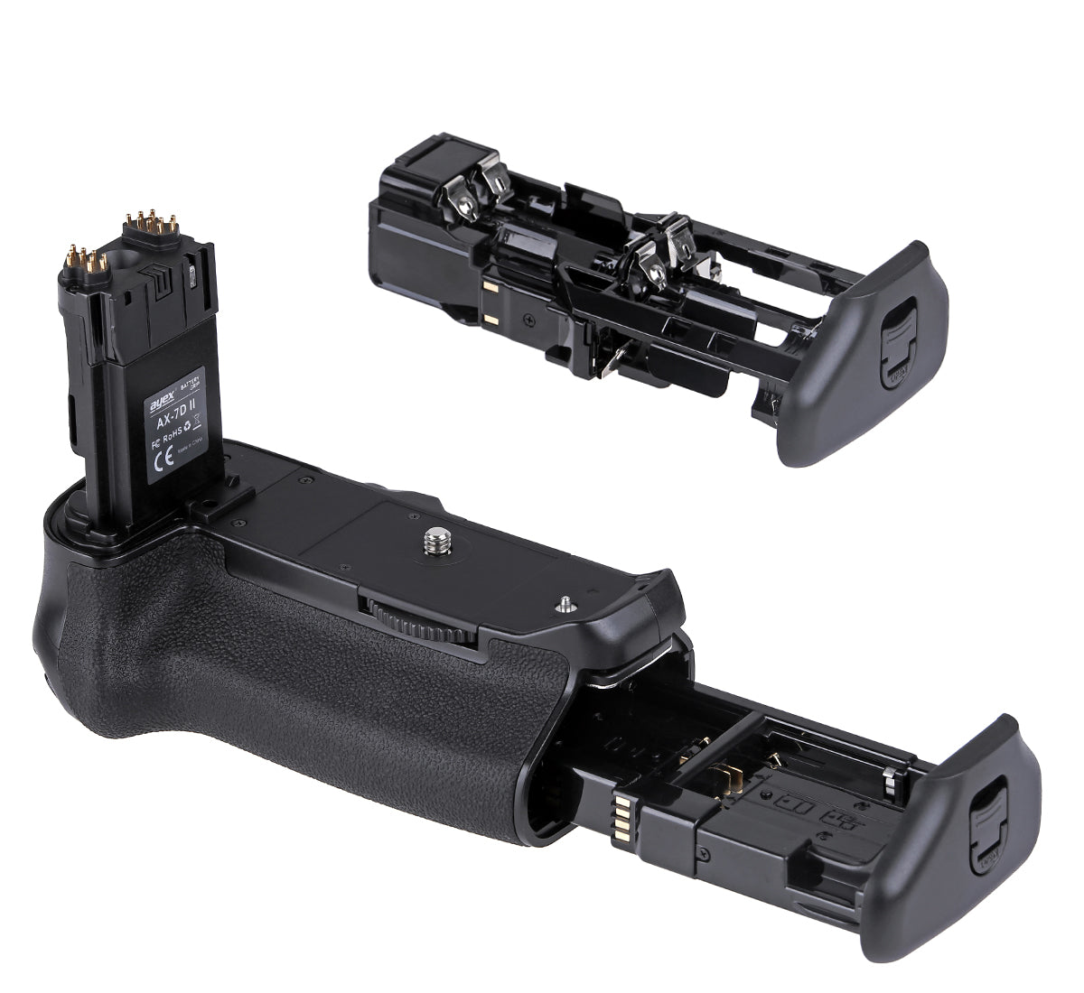 Batteriegriff Set für Canon EOS 7D Mark II wie BG-E16 + 2x LP-E6N Akku + 1x USB Dual Ladegerät
