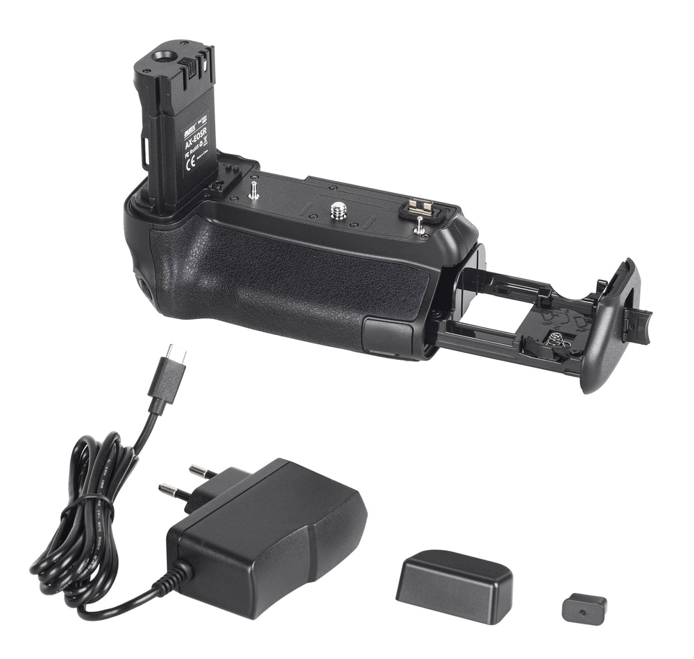 Batteriegriff Set für Canon EOS R Ra Handgriff mit Ladefunktion + 2x LP-E6N Akkus Inkl. USB-C Netzteil