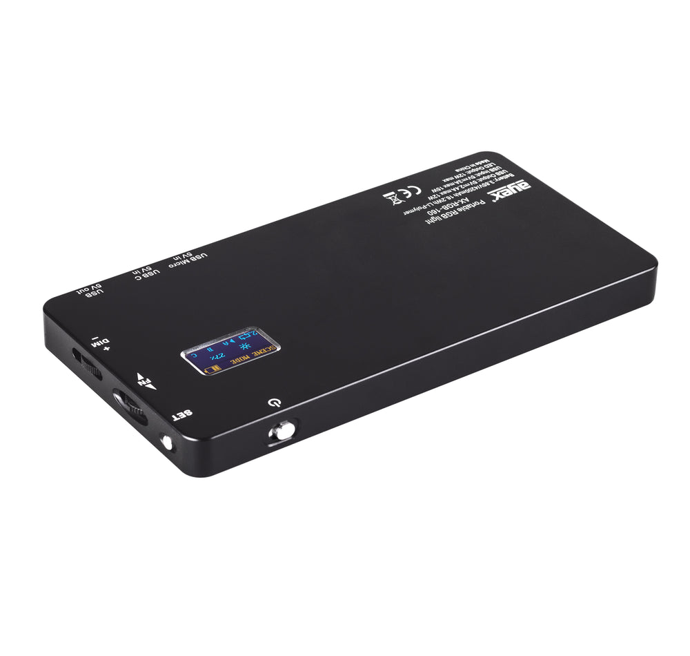 Tragbares LED Videolicht USB CRI 95 & 360° Vollfarbe 9 Lichtszenarios 2500K-8500k 160 LED-Perlen dimmbar für perfekte Ausleuchtung