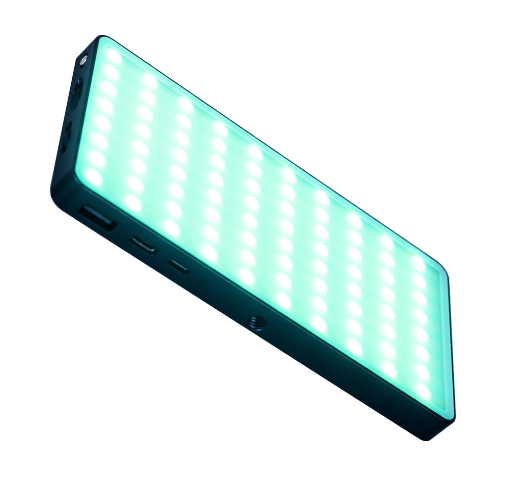 Tragbares LED Videolicht USB CRI 95 & 360° Vollfarbe 9 Lichtszenarios 2500K-8500k 160 LED-Perlen dimmbar für perfekte Ausleuchtung