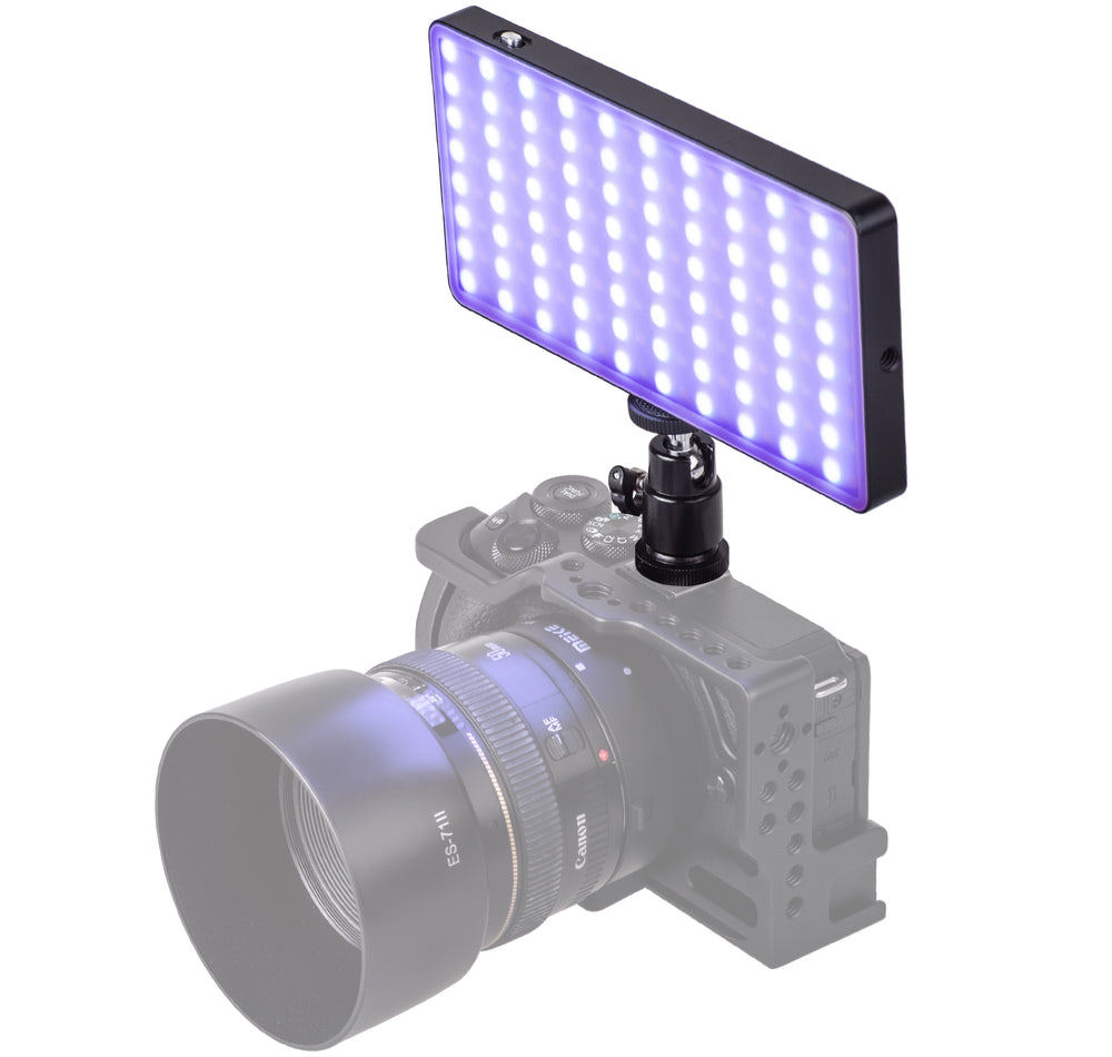 Tragbares LED Videolicht USB CRI 95 & 360° Vollfarbe 9 Lichtszenarios 2500K-8500k 160 LED-Perlen dimmbar für perfekte Ausleuchtung