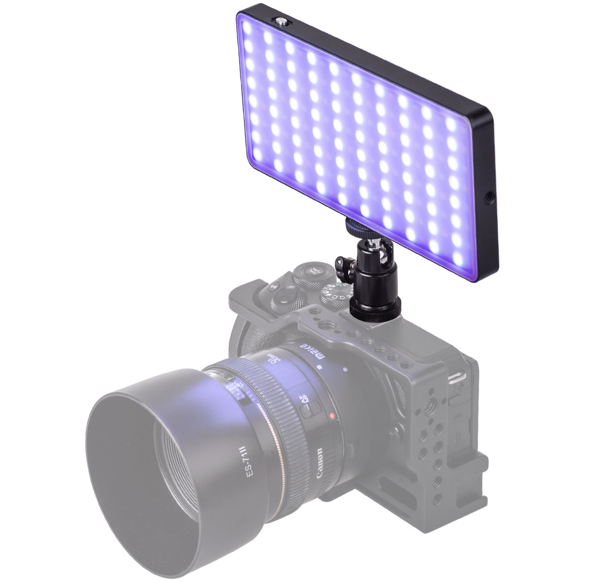 Tragbares LED Videolicht USB CRI 95 & 360° Vollfarbe 9 Lichtszenarios 2500K-8500k 160 LED-Perlen dimmbar für perfekte Ausleuchtung
