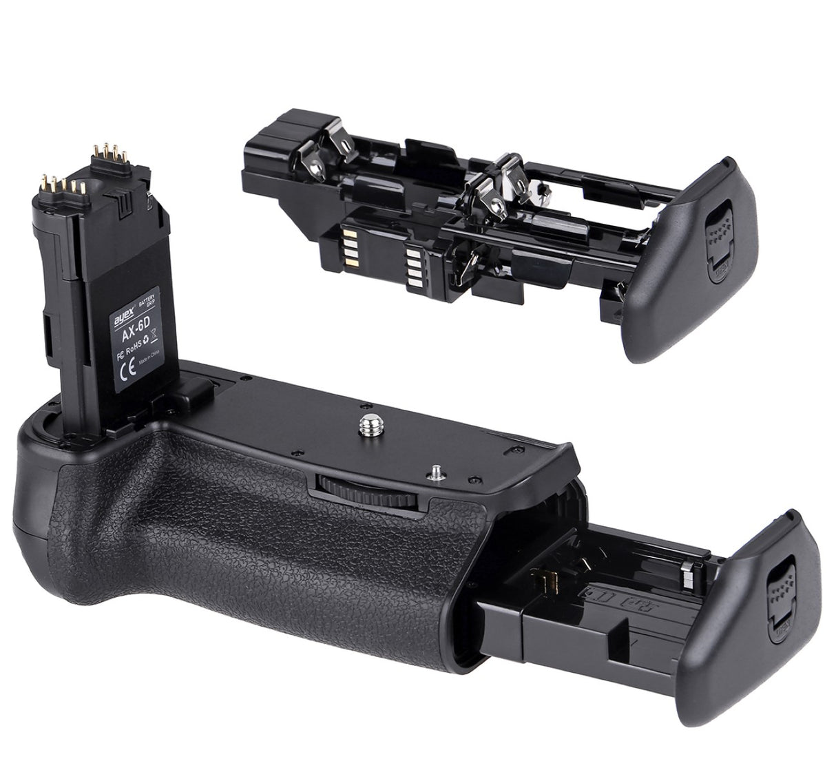 Batteriegriff Set für Canon EOS 6D Mark II wie BG-E21 + 2x LP-E6N Akku + 1x USB Dual Ladegerät