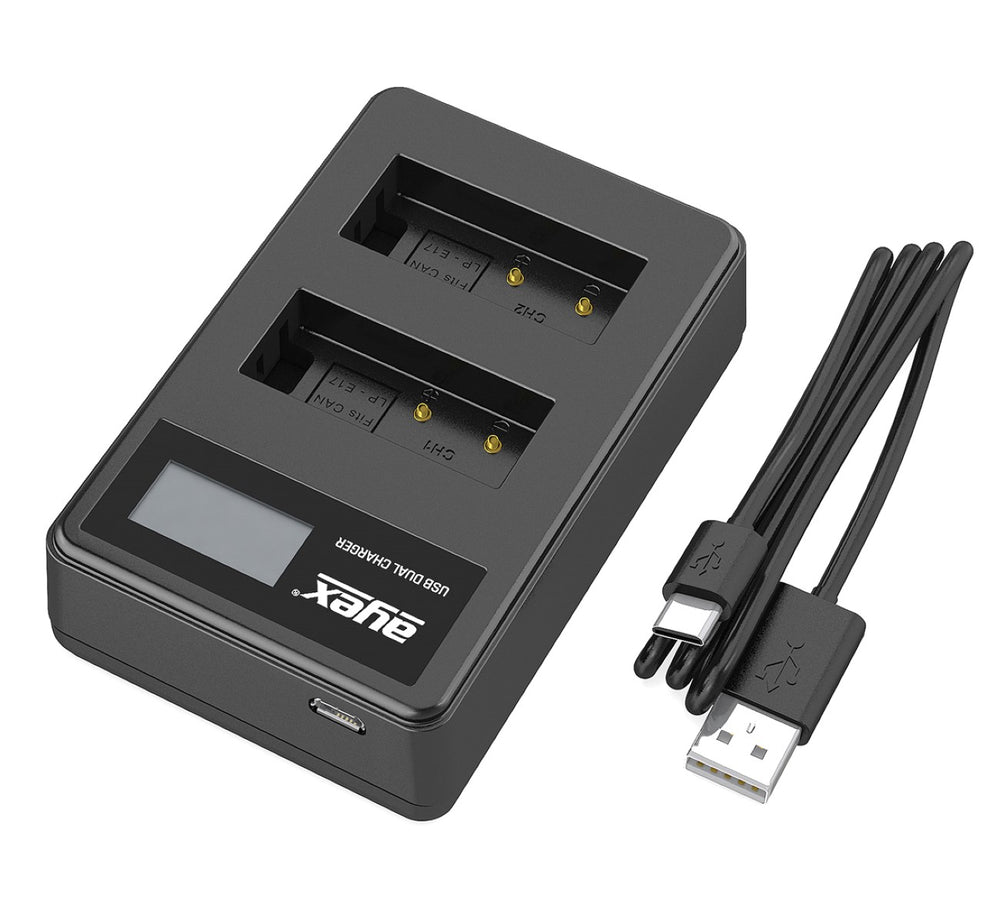 Batteriegriff Set für Canon EOS RP R8 + 2x LP-E17 Akku + 1x USB Dual Ladegerät