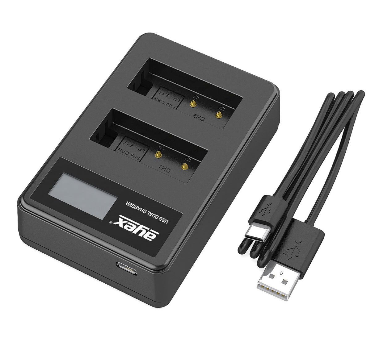 Batteriegriff Set für Canon EOS RP R8 + 2x LP-E17 Akku + 1x USB Dual Ladegerät