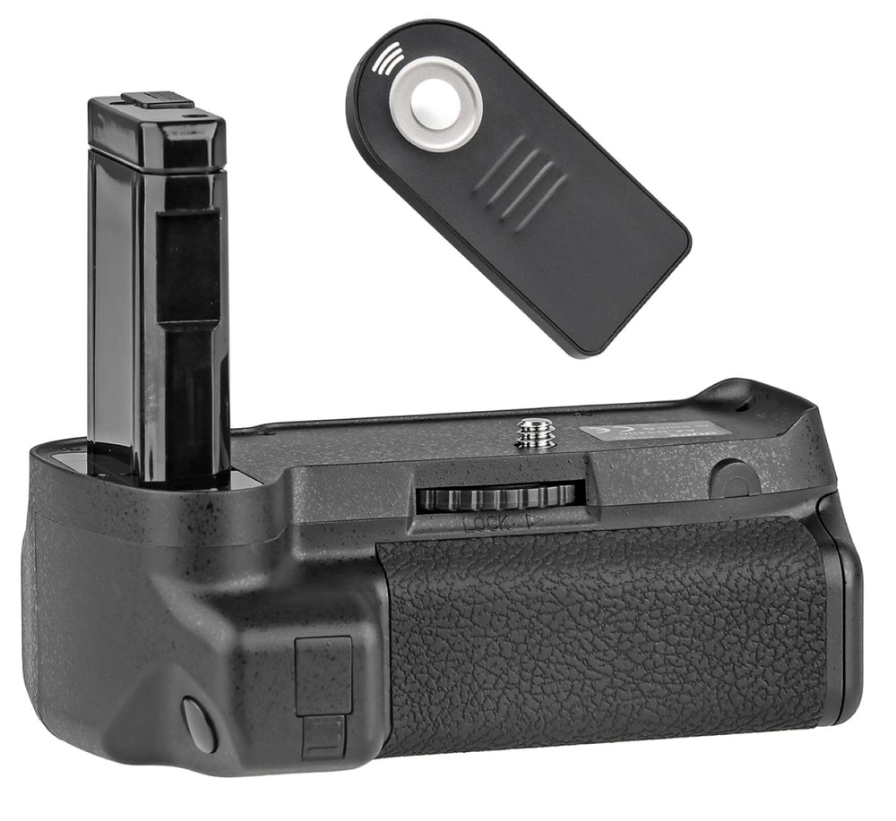 Batteriegriff Set für Nikon D3400 + IR-Fernauslöser + 2x EN-EL14 Akku + 1x USB Dual Ladegerät