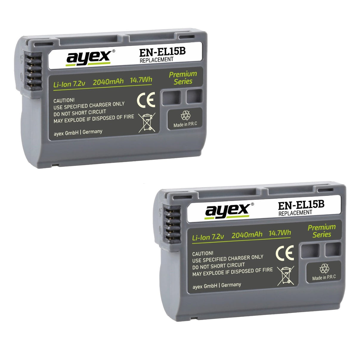 Batteriegriff Set für Nikon D800 D810 wie MB-D12 + 2x EN-EL15B Akku + 1x USB Dual Ladegerät