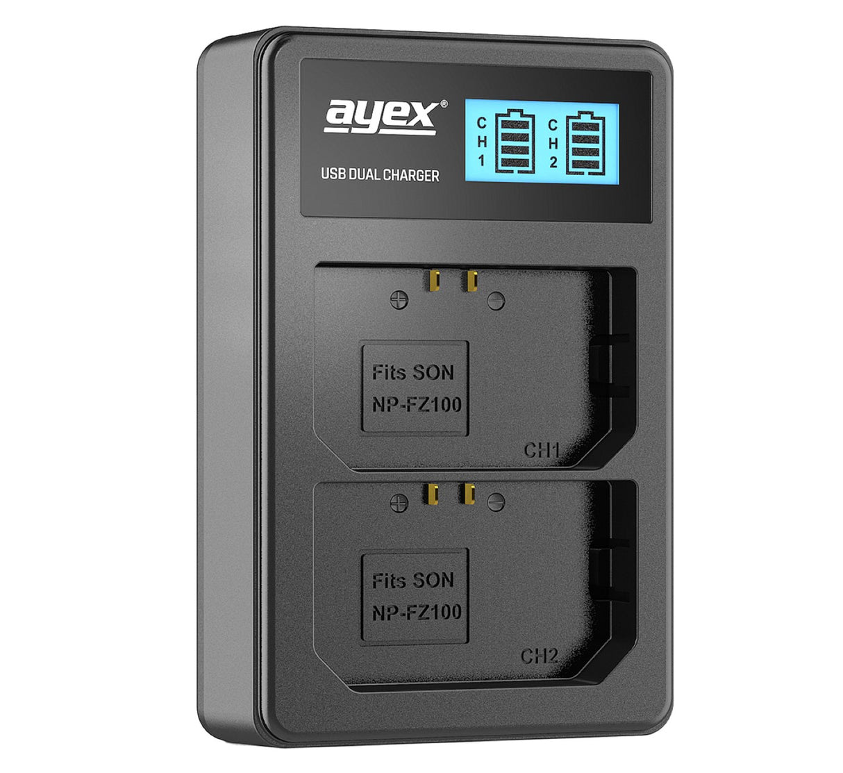 Batteriegriff Set für Sony Alpha A9 A7R III A7 III + 2x NP-FZ100 Akku + 1x USB Dual Ladegerät
