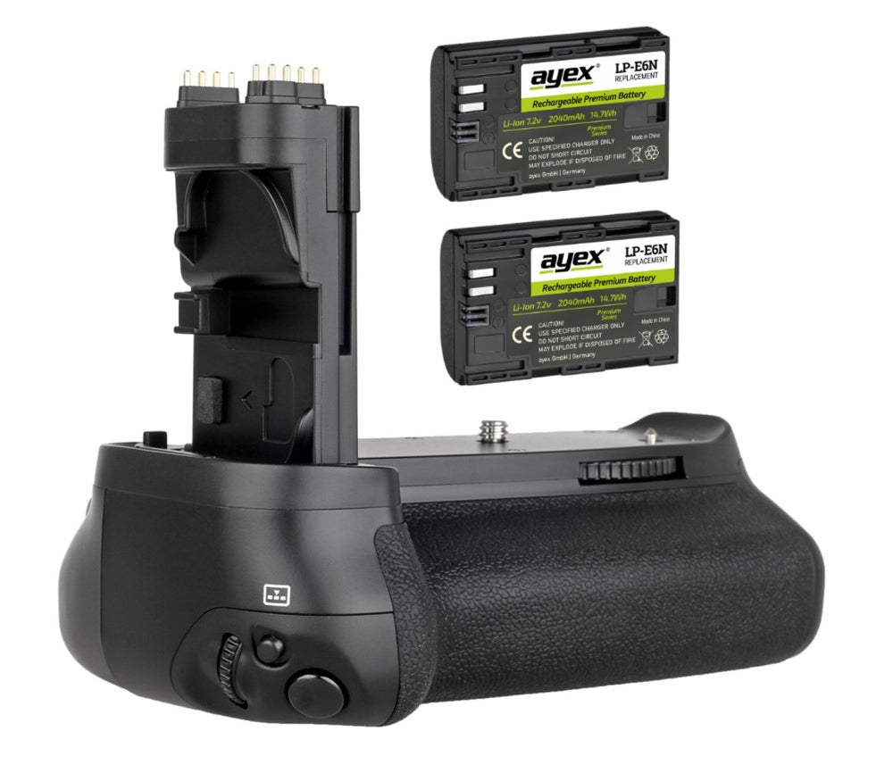 Batteriegriff Set für Canon EOS 90D 80D 70D + 2x LP-E6N Akku wie BG-E14