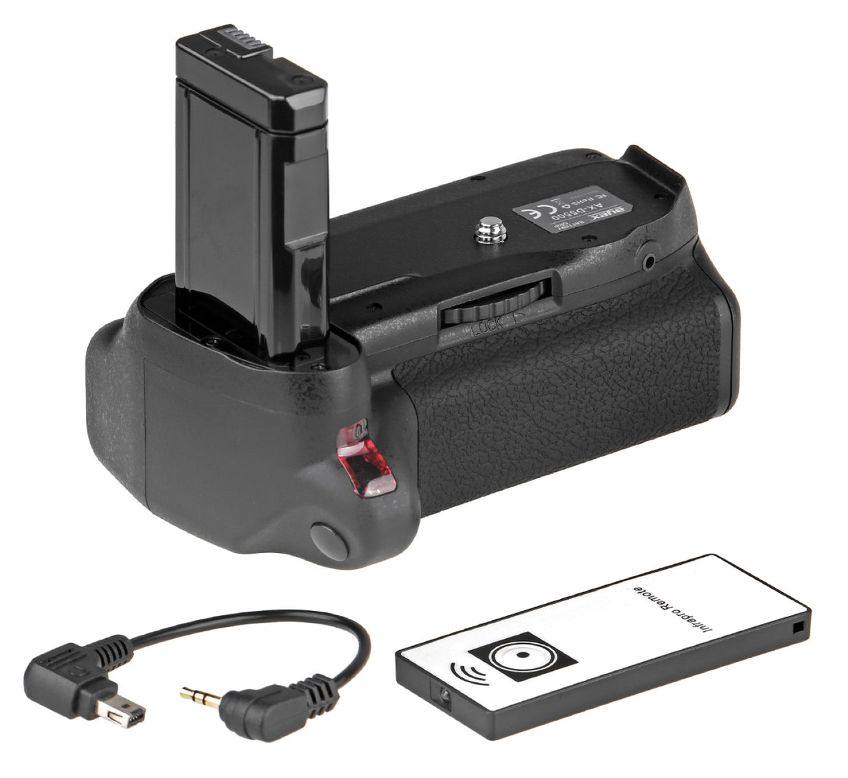 Batteriegriff Set für Nikon D5500 D5600 + IR-Fernauslöser + 2x EN-EL14 Akku + 1x USB Dual Ladegerät