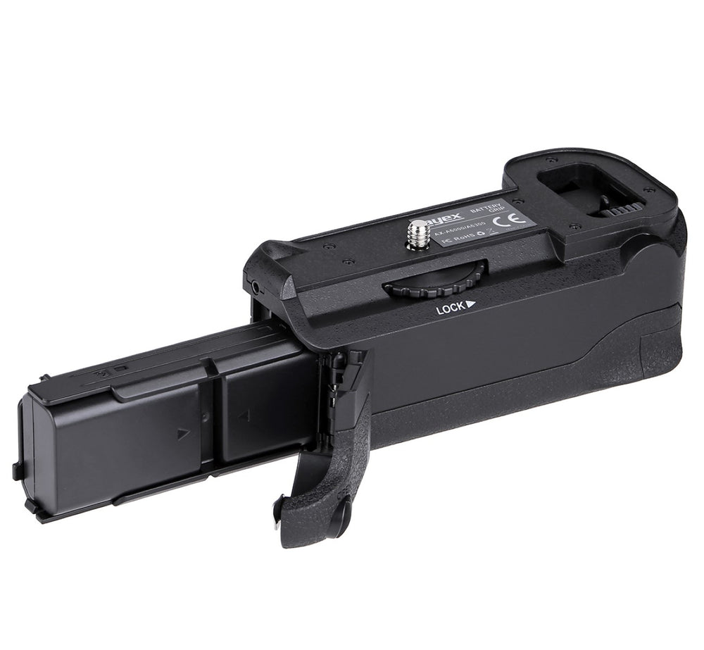 Batteriegriff Set für Sony Alpha A6300 A6000 + 2x NP-FW50 Akku + 1x USB Dual Ladegerät