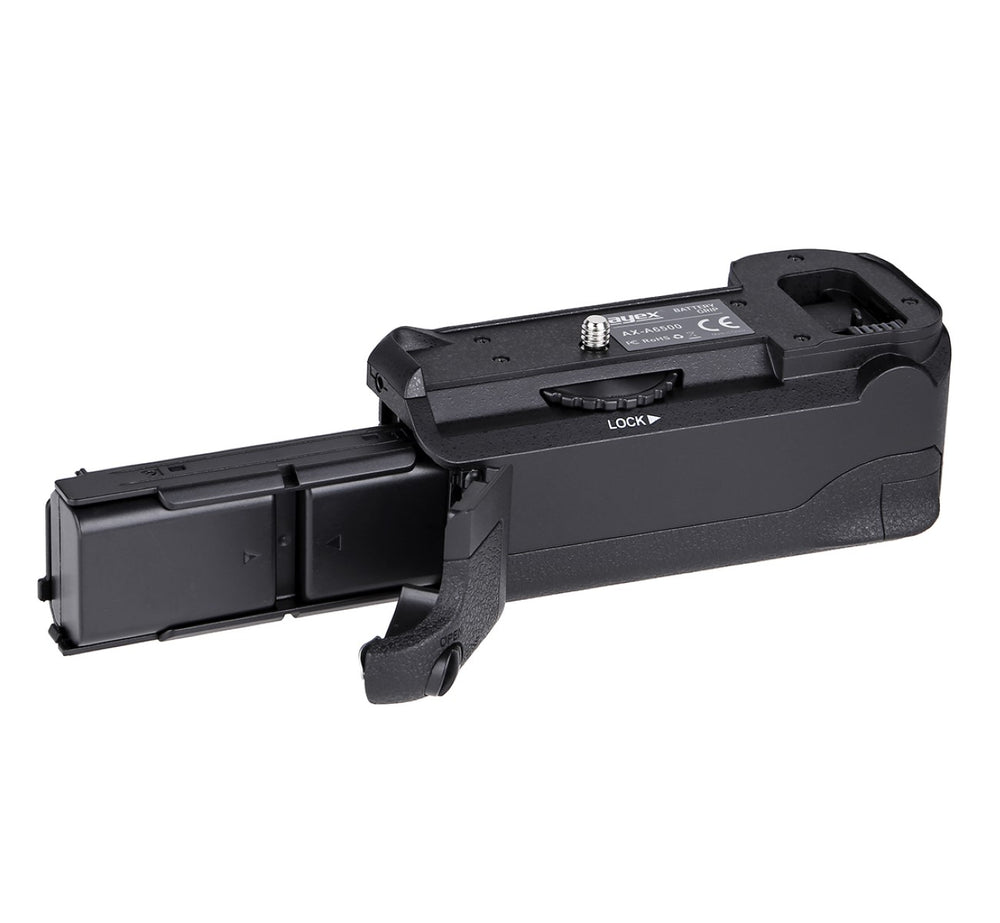 Batteriegriff Set für Sony Alpha A6500 + 2x NP-FW50 Akku + 1x USB Dual Ladegerät