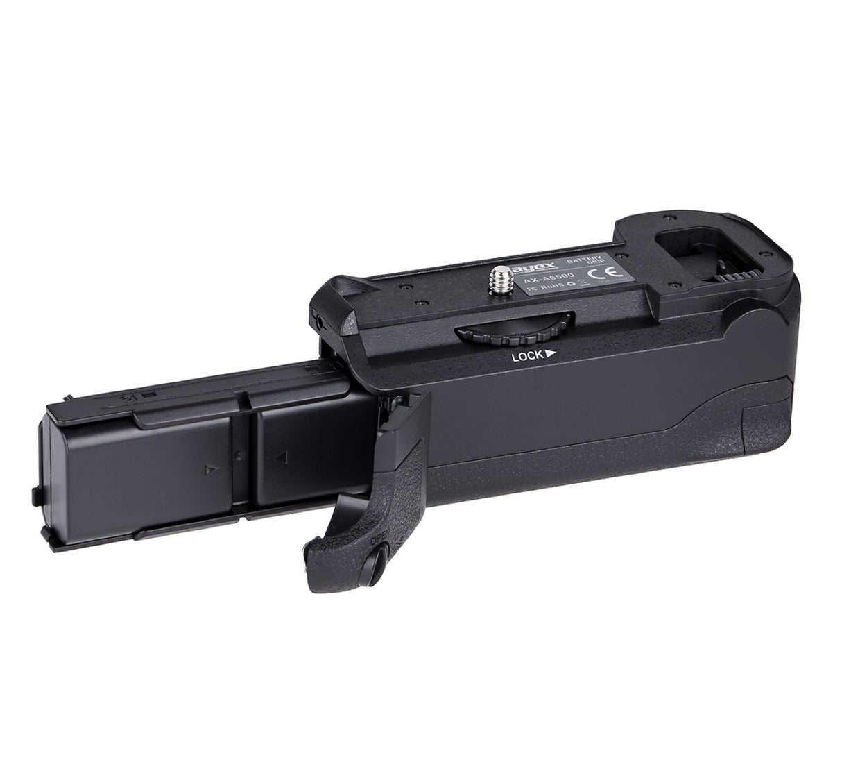 Batteriegriff Set für Sony Alpha A6500 + 2x NP-FW50 Akku + 1x USB Dual Ladegerät