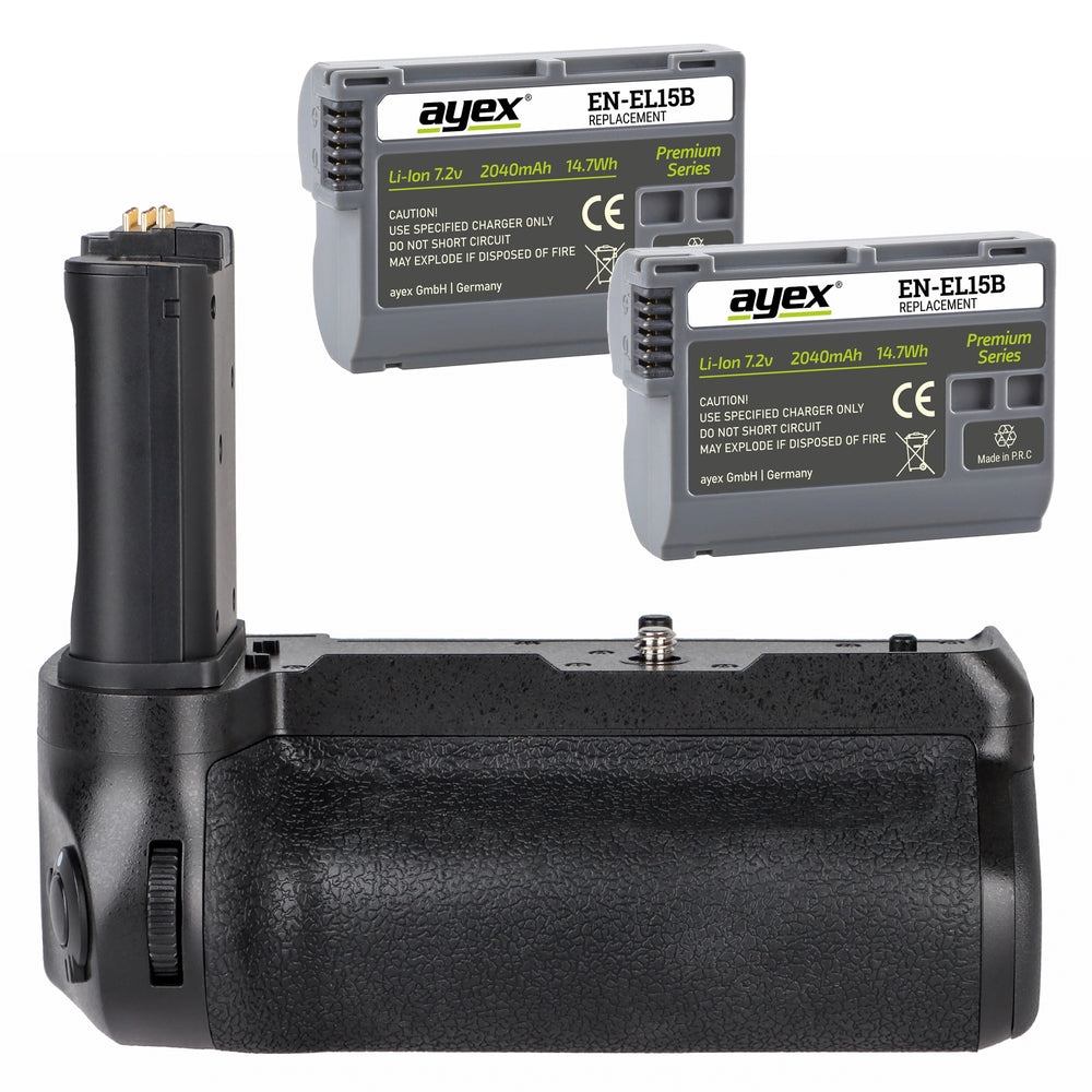 Batteriegriff Set für Nikon Z6II Z7II ersetzt MB-N11 + 2x EN-EL15B Akku