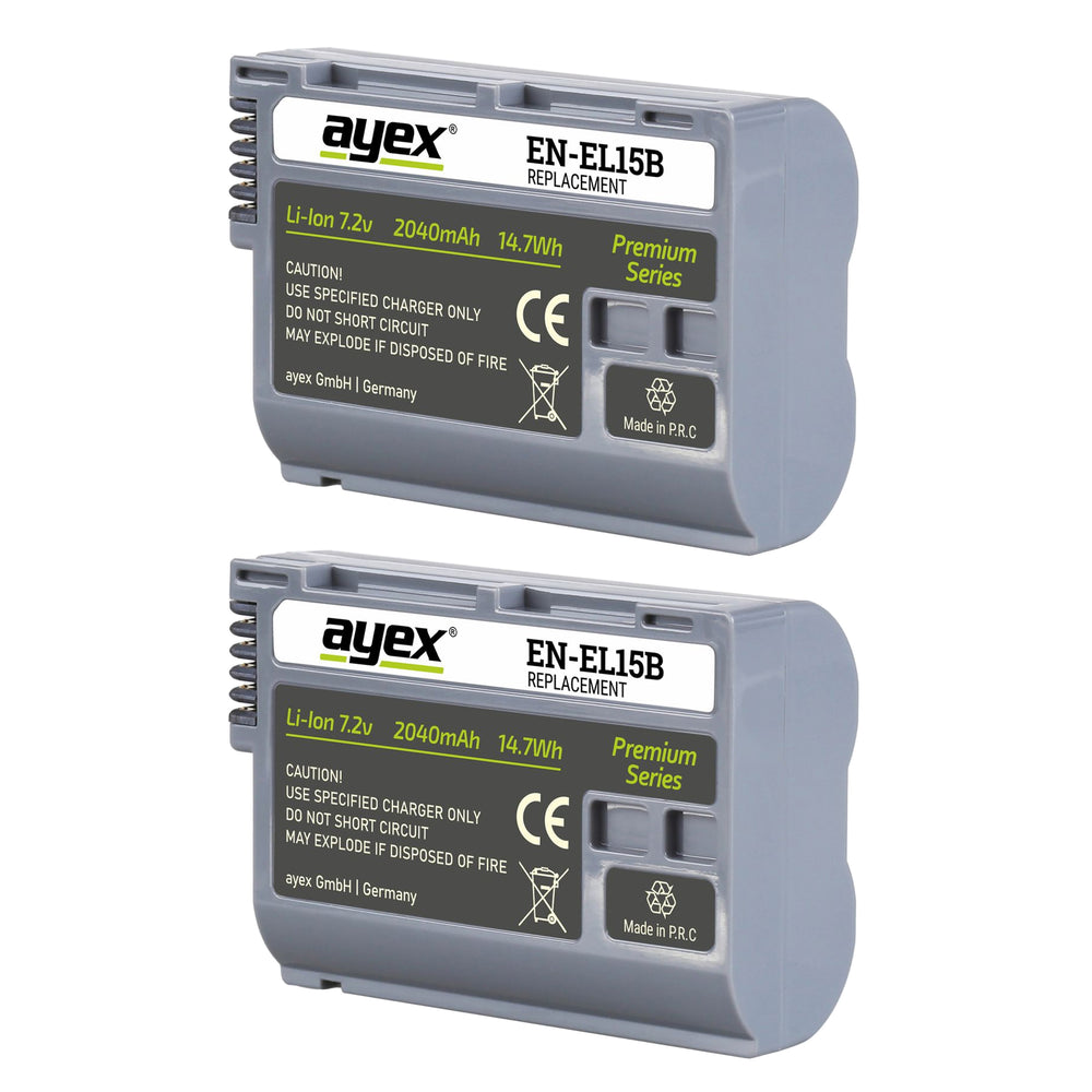 Batteriegriff Set für Nikon Z6II Z7II ersetzt MB-N11 + 2x EN-EL15B Akku