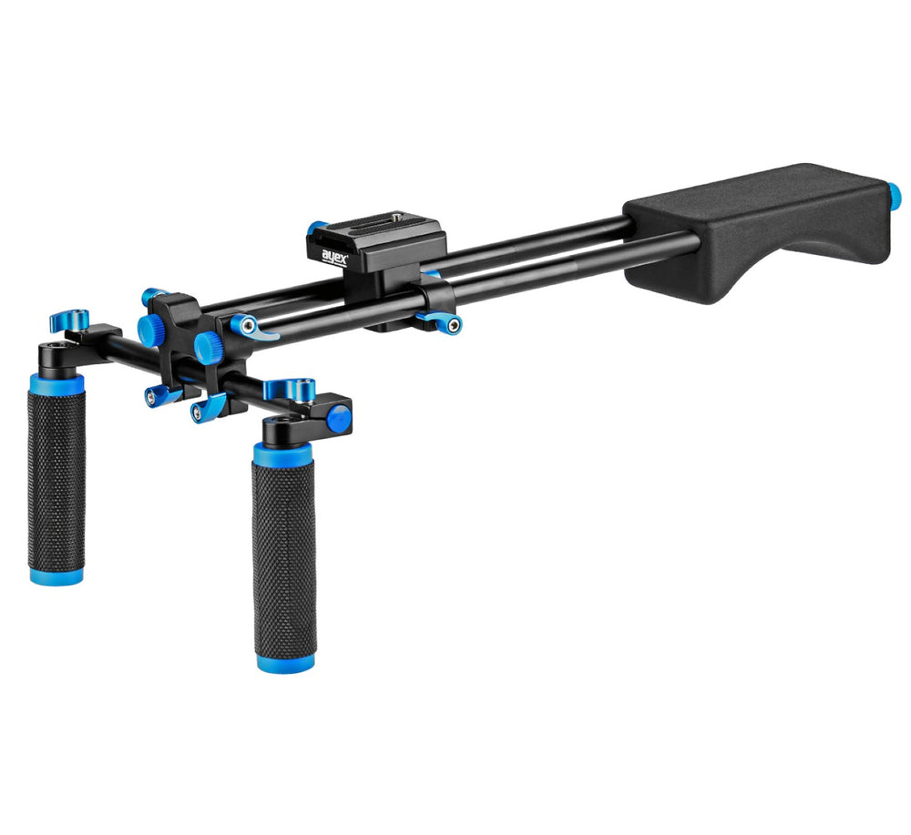 ayex D2-B Schulterstativ DSLR Rig mit verstellbarer Basisplatte