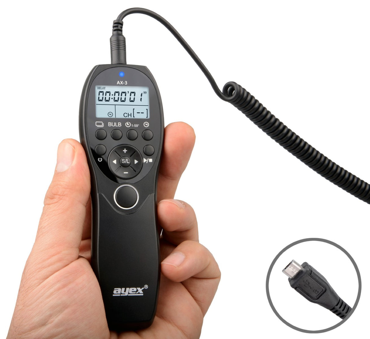 Timer Fernauslöser AX-3 RR90 zB für Fujifilm X-T10 X-M1 X-A3 X-A10 Serie Bulb Delay Fokussieren