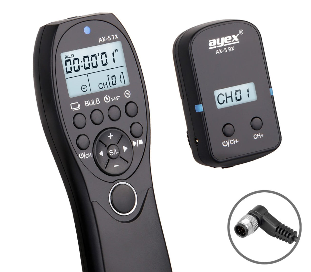 Funk Timer Fernauslöser AX-5 DC0 zB Nikon Z9 Z8 D850 D700 D5 D4S D3 Serie Bulb Delay Fokussieren