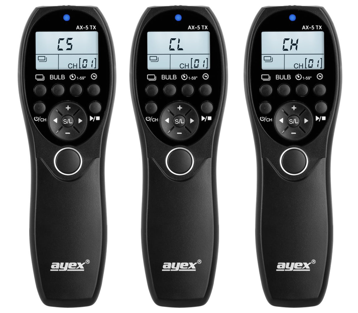 Funk Timer Fernauslöser AX-5 N3 zB Canon EOS R5 1D X Mark II 5D Mark IV 5DS 6D 7D Mark II Serie Bulb Delay Fokussieren