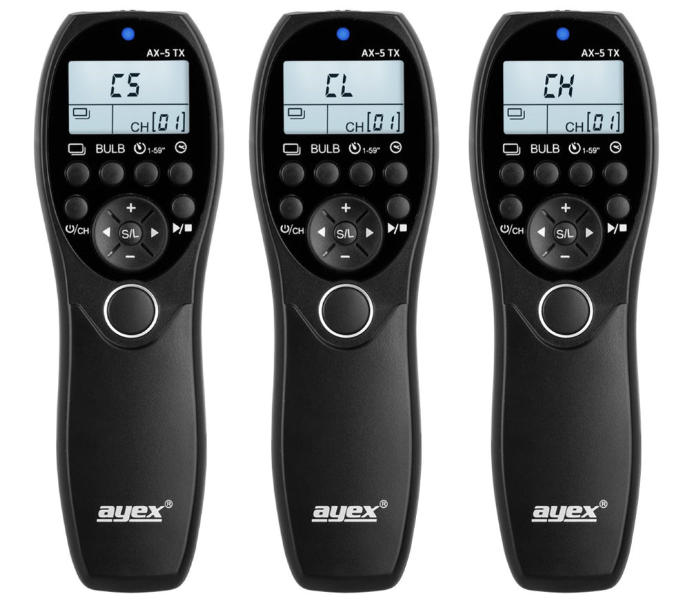 Funk Timer Fernauslöser AX-5 DC0 zB Nikon Z9 Z8 D850 D700 D5 D4S D3 Serie Bulb Delay Fokussieren
