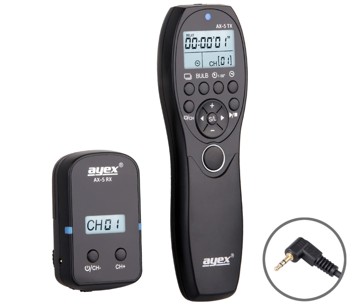 Funk Timer Fernauslöser AX-5 E3 zB Canon EOS R R6 RP 90D 80D 2000D 1500D 850D 760D 650D M6 Serie Bulb Delay Fokussieren
