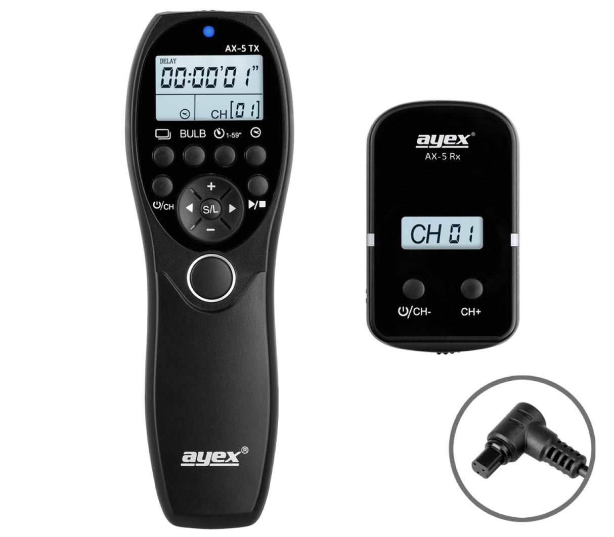 Funk Timer Fernauslöser AX-5 N3 zB Canon EOS R5 1D X Mark II 5D Mark IV 5DS 6D 7D Mark II Serie Bulb Delay Fokussieren