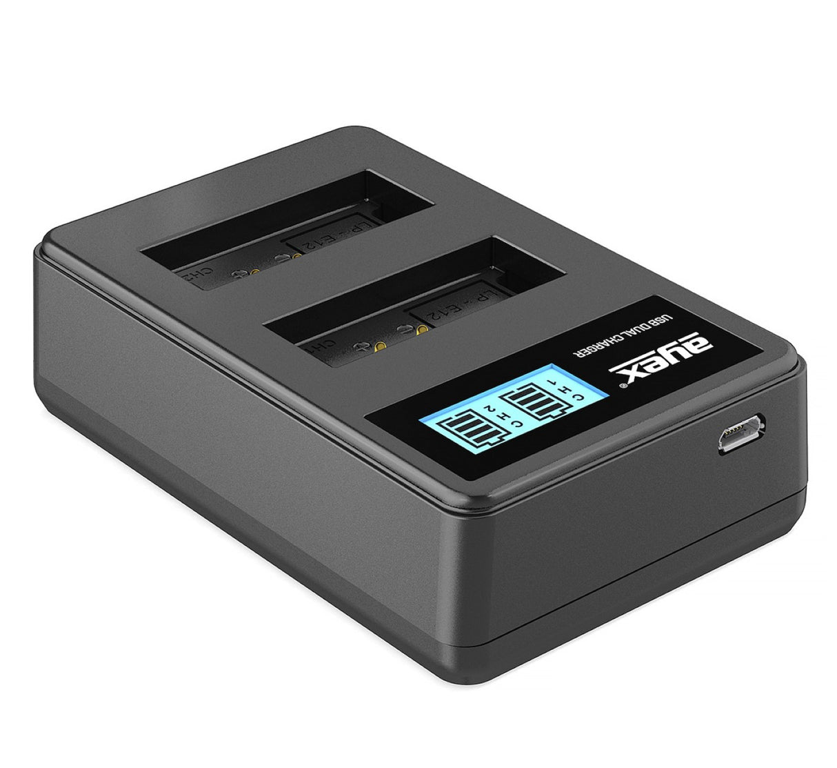 ayex Power Set mit 2x LP-E12 Akku für Canon + 1x USB Dual Ladegerät zB EOS M M200