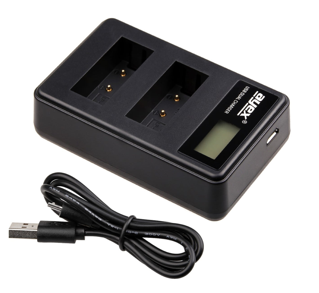 USB Dual Ladegerät für Canon LP-E17 Akkus beleuchtetes Display Ladestandanzeige