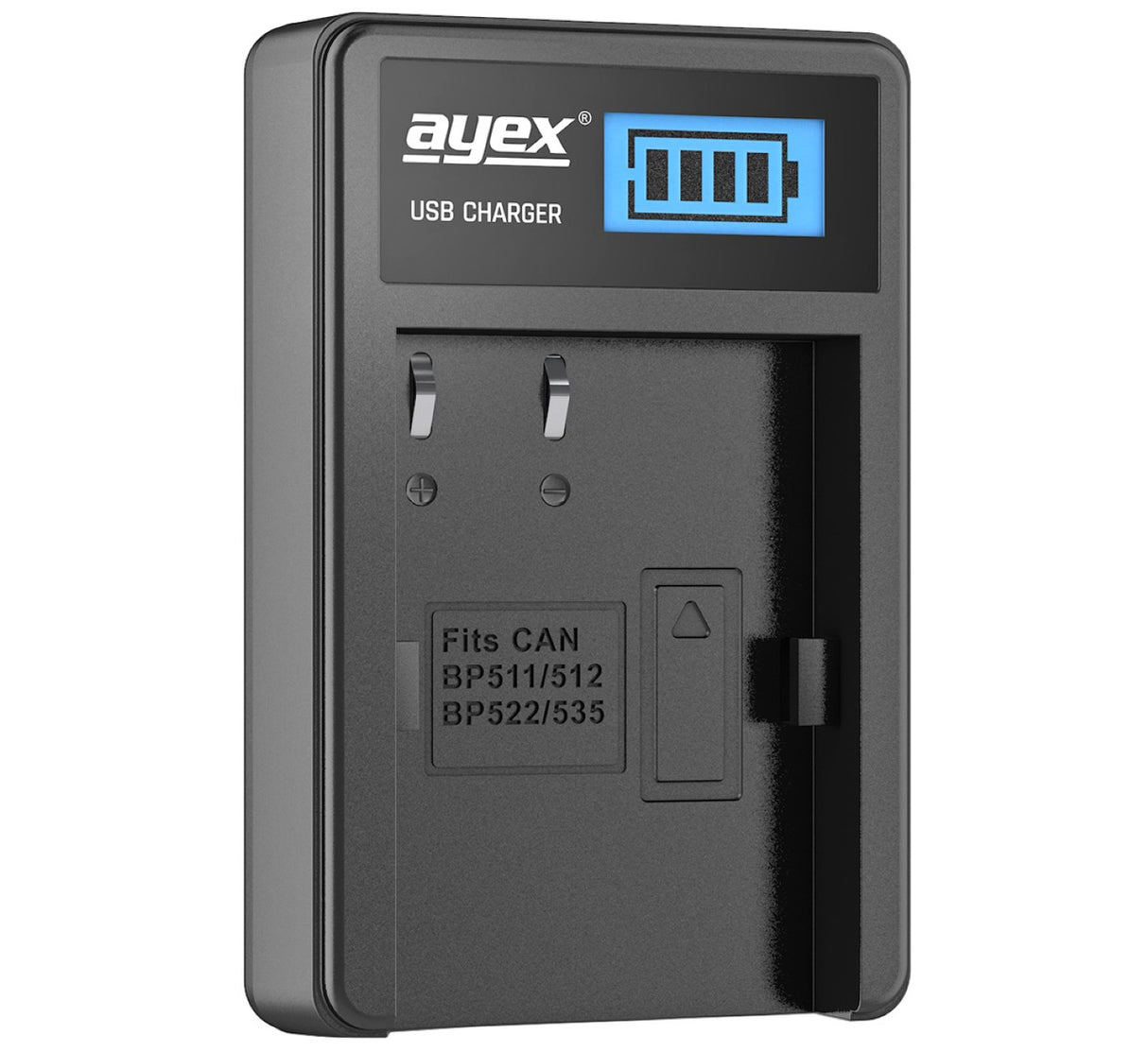 USB Ladegerät für Canon BP-511A Akkus beleuchtetes Display Ladestandanzeige