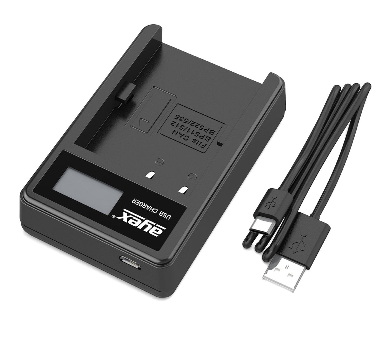 USB Ladegerät für Panasonic DMW-BLF19E Akkus beleuchtetes Display Ladestandanzeige