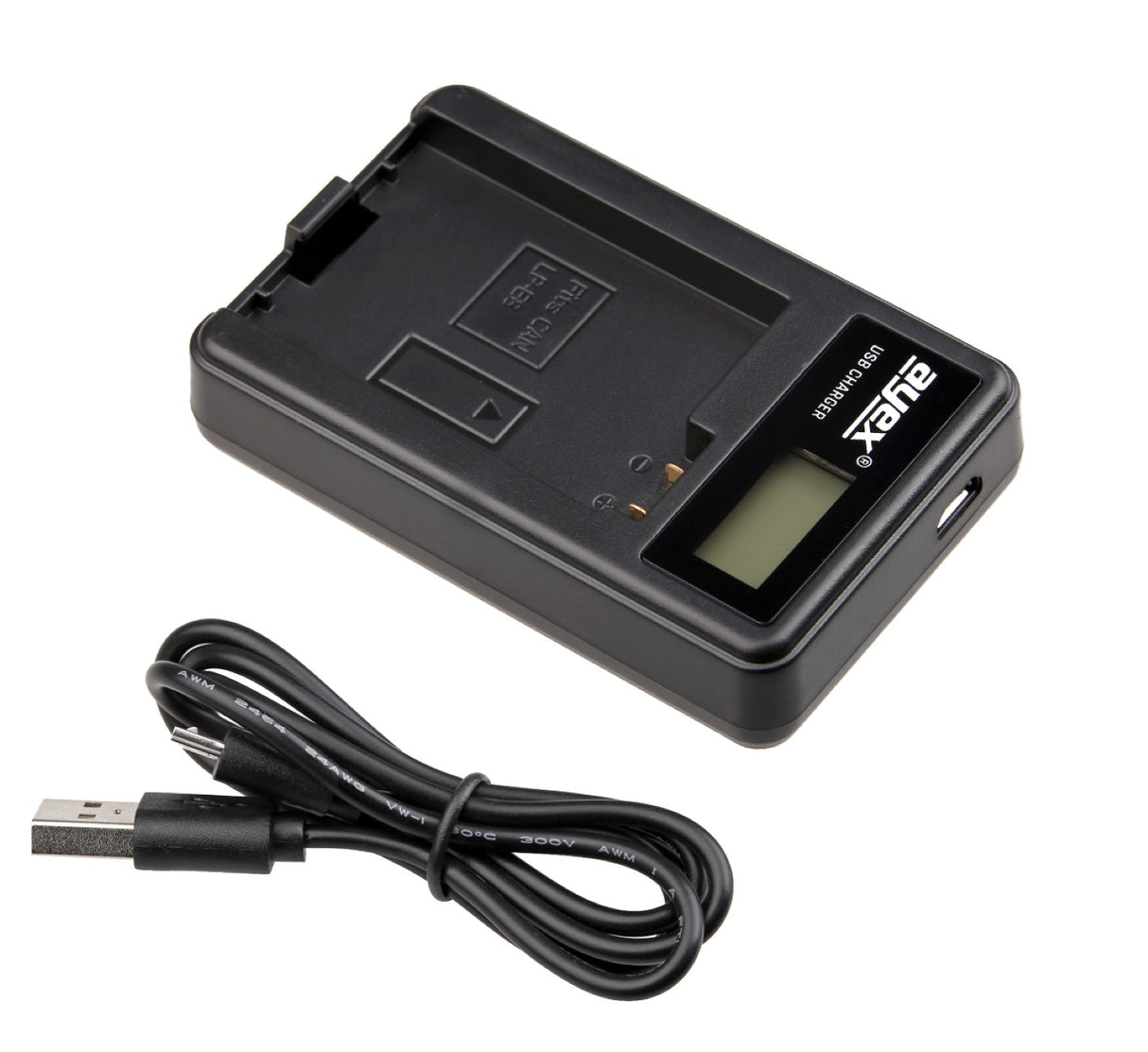 USB Ladegerät für Canon LP-E8 Akkus beleuchtetes Display Ladestandanzeige