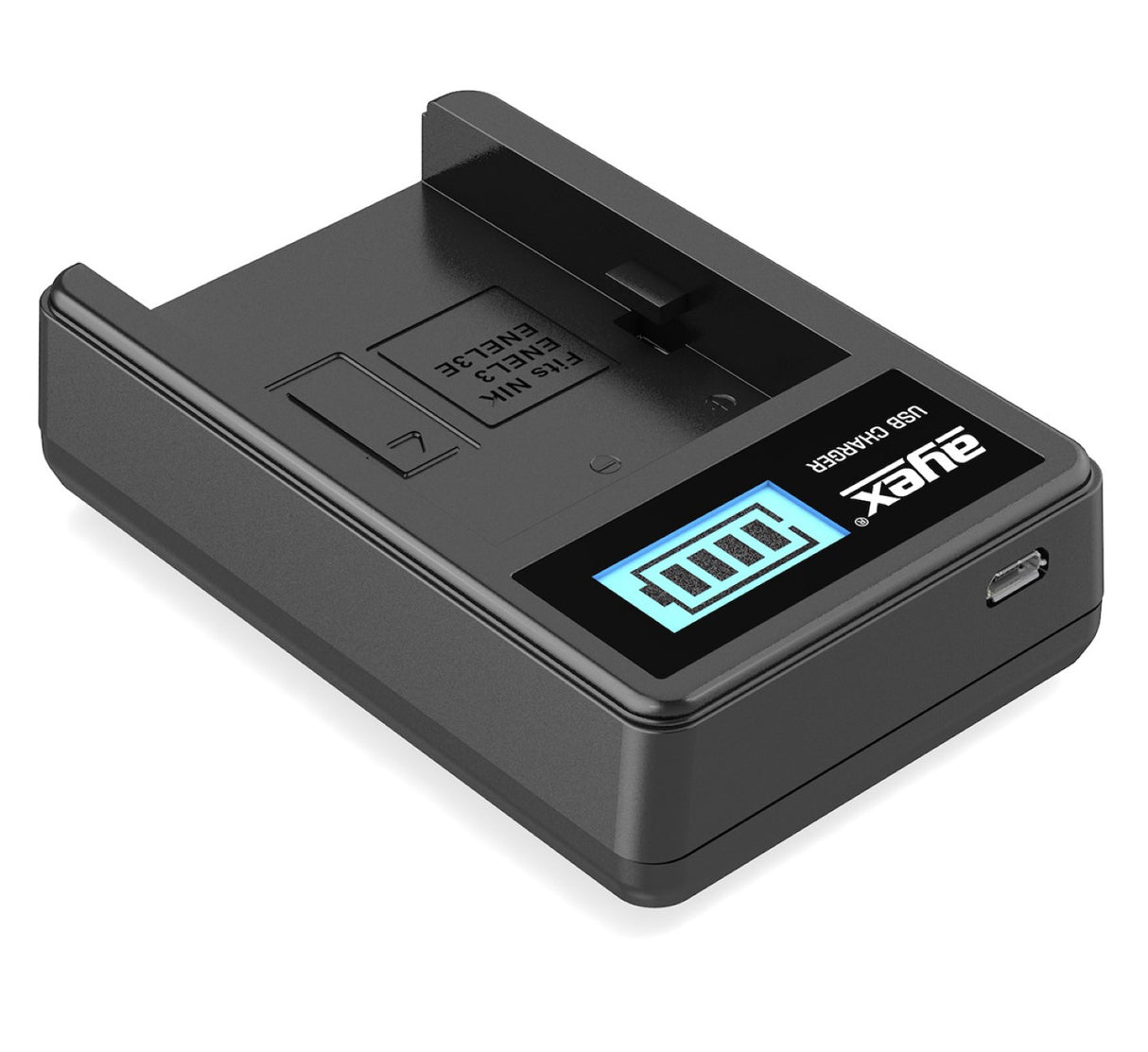 USB Ladegerät für Nikon EN-EL3 EN-EL3e Akkus beleuchtetes Display Ladestandanzeige