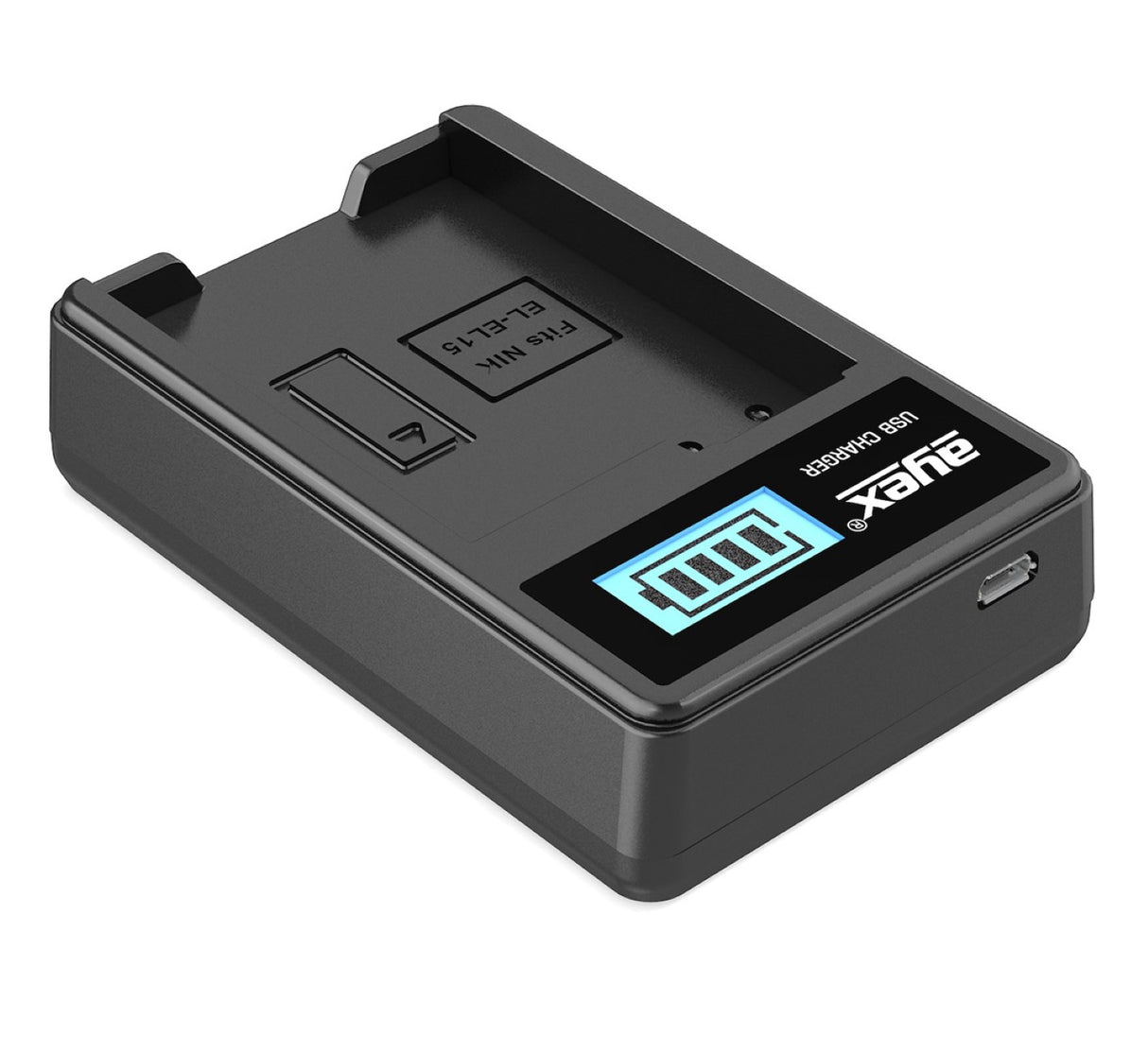 USB Ladegerät für Nikon EN-EL15 Akkus beleuchtetes Display Ladestandanzeige