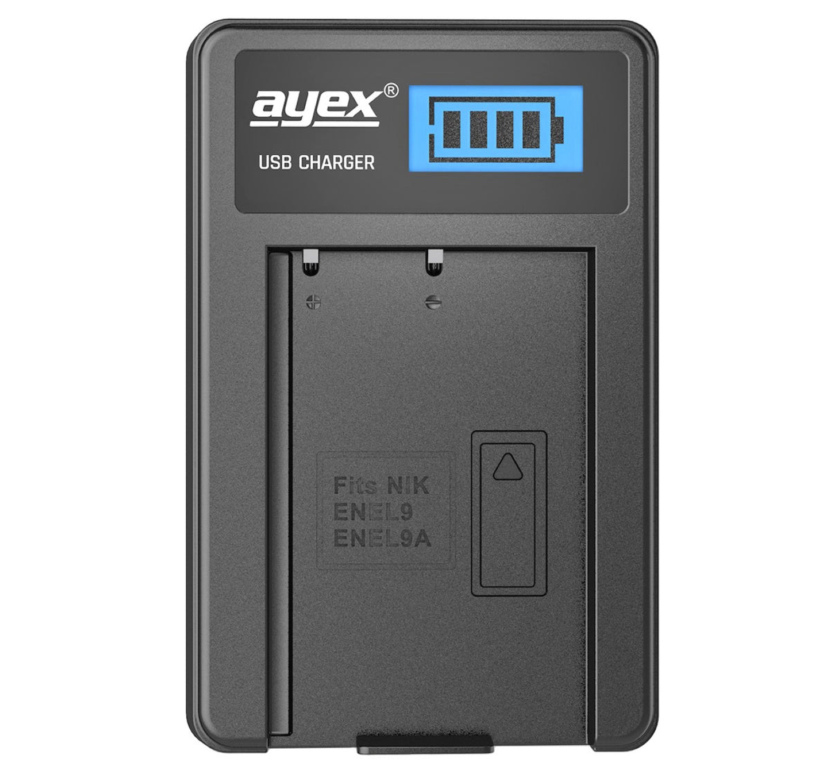 USB Ladegerät für Nikon EN-EL9 EN-EL9A Akkus beleuchtetes Display Ladestandanzeige