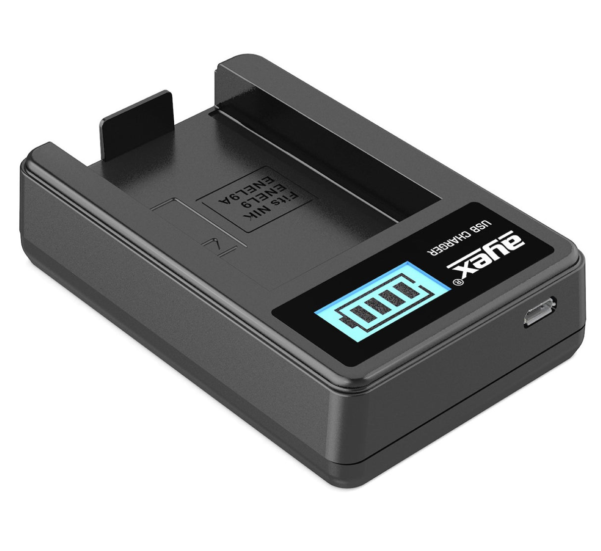 USB Ladegerät für Nikon EN-EL14 Akkus beleuchtetes Display Ladestandanzeige