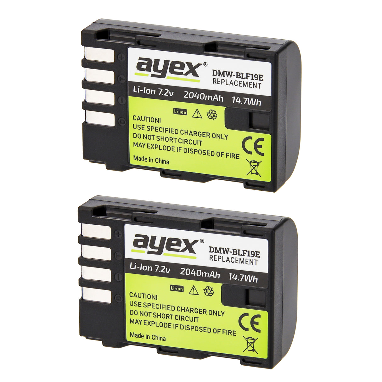 Batteriegriff Set für Panasonic Lumix G9 ersetzt DMW-BGG9 + 2x BLF-19E Akkus + USB Dual Ladegerät