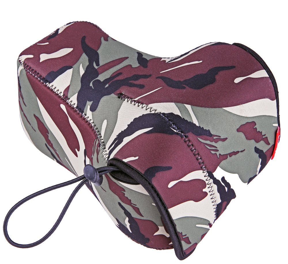 Neopren-Tasche Schutzhülle für Kamera mit Objektiv, Camouflage (Größe S/M/L)