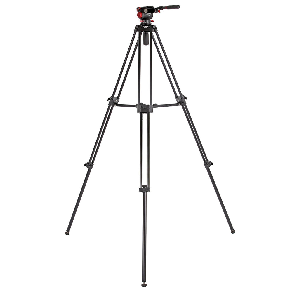 JUSINO Profi Video-Stativ bis 150cm Höhe 18kg belastbar + Tasche Hydraulik-Videokopf B-Ware